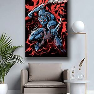 Hand drawn wall art, Guyver anime movie canvas poster, apartment modern wall art, wall art for home, birthday gift idea, gift for her him (Photo Paper Poster, 8-12 inch (20-30cm))