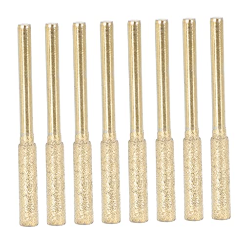 GANAZONO Chainsaw File Chainsaw Tool Chain Tool Deburring Tool Titanium Plated Burr File Burr Grinding Diamond Chainsaw Sharpener Sharpening Wheel Burr Grinding Stone Sharprner Mill 8 Pcs