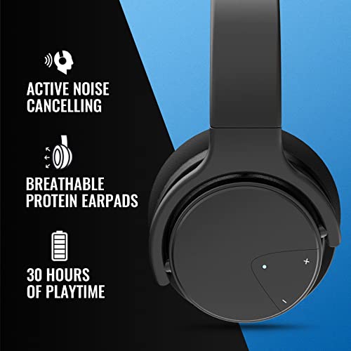 E7 Active Noise Cancelling Headphones Bluetooth Headphones Over Ear Wireless Headphones with Microphone Deep Bass, Comfortable Protein Earpads, 30HPlaytime for Travel/Work
