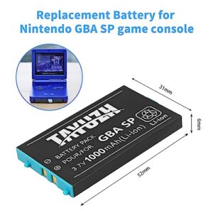 TAYUZH【1000mAh Battery Replacement for Nintendo Gameboy Advance SP Rechargeable Lithium-ion Battery for Nintendo GBA SP AGS-001 SAM-003 with Screwdriver