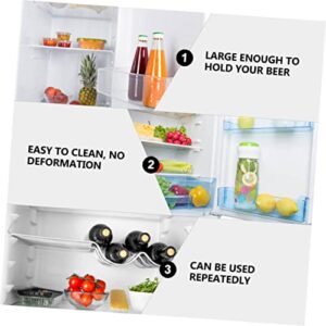 Garneck Storage Mat Refrigerator Bottle Stacker Can Organizer for Pantry Silicone Drinks Stacker Foldable Storage Shelves Can Stacking Mat Beer Bottles Stacker Wine Bottle Holder Bottle