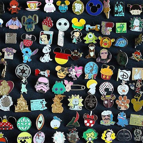 Disney Trading Pin Lot Assorted Pins - Enamel/Metal Set Mickey Backing - Disney Pins Collector - for Pin Book- TRADABLE Individually Bagged - No Doubles Present Kids Birthday (30)