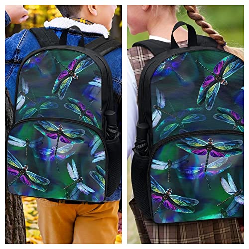 Aesthetic Dragonfly Backpack for School Aesthetic Book Bag with Adjustable Shoulder Strap Pocket Purse Travel Work College Backpack Laptop Backpack Women Men Girls Boys