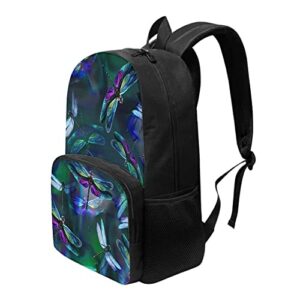 Aesthetic Dragonfly Backpack for School Aesthetic Book Bag with Adjustable Shoulder Strap Pocket Purse Travel Work College Backpack Laptop Backpack Women Men Girls Boys