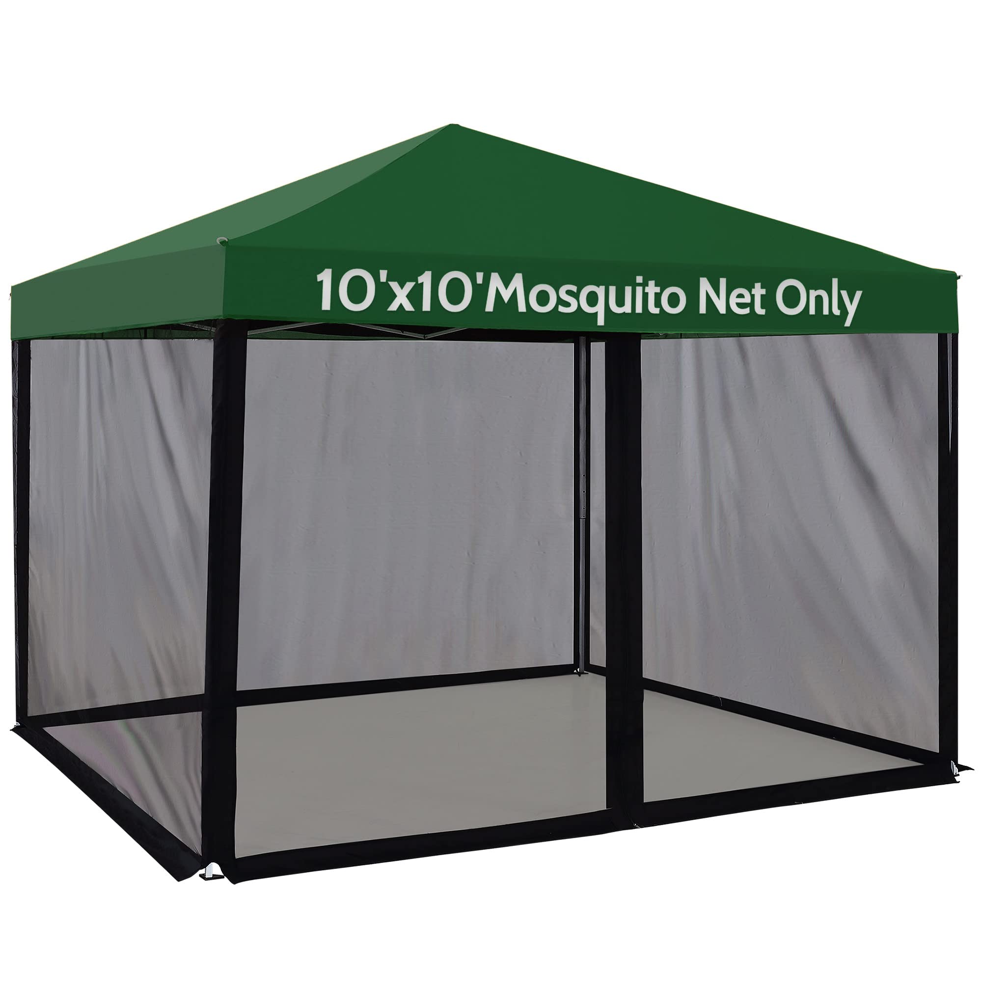 Mosquito Net for 10x10 Canopy Tent,Replacement Mosquito Netting for Gazebo Netting Screen Mosquito Screen Canopy for Camping for Patio Tent 10x10' (Mosquito Netting Only, Black 1)