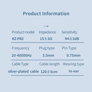KZ x HBB PR2 in Ear Monitor Headphones 13.2mm Planar Magnetic Driver Noise Cancelling Headphones HiFi IEM Earphones for Musicians Audiophiles DJ, Detachable 2pins Cable (No mic, Black)