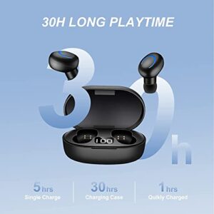 EQQO Wireless Earbuds,Bluetooth 5.1 Headset, IPX5 Waterproof in Ear Touch Earplug, Headset Lasting for 8 Hours, with Built-in Microphone Phone/Android/iOS, Black