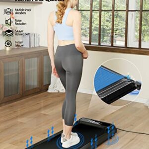 Under Desk Treadmill - 2 in 1 Walking Pad Treadmill of Compact Space, 2.5HP Quiet Desk Treadmill with Remote Control, LED Display, Portable Treadmill for Home Office…