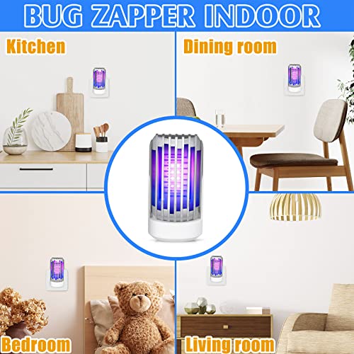 Qualirey 12 Pcs Indoor Bug Zappers, Plug in Bug Zapper Indoor Electronic Mosquitoes Killer Mosquito Repellent Zapper Indoor Mosquito Zapper Fly Trap with Purple Light for Home Bedroom Office