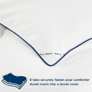 Bedsure Down Comforter Cal King Size - Warm Down Duvet Insert for Winter California King, Fluffy Feather Down Comforter, Noiseless Down Duvet with 8 Tabs (104"x96", White)