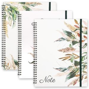 eoout 3pcs aesthetic spiral notebook journal for women 10.5 x 8.5 inches college ruled notebook perfect to stay organized and boost productivity at work or school