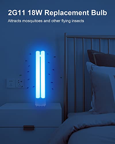 Shootingstar 2G11 18W Bug Zapper Replacement Bulb for Insect Attracting Lamp, PL 18W BL UV Light Bulb Compatible with Indoor Outdoor Mosquito Zapper