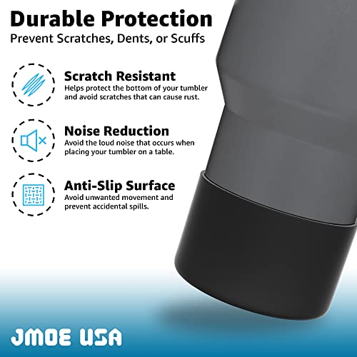 Jmoe USA Boot Sleeves for Stanley 40oz Adventure Quencher H2.0 & 20oz & 30oz IceFlow Tumblers | Protects Against Dents & Scratches | Protector for Bottom of Cup | BPA Free Silicone