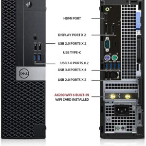 Dell OptiPlex 5050 Desktop Computers with 24 inch Monitor PC Bundle,32GB DDR4 Ram New 1TB M.2 NVMe SSD,AX200 Built-in WiFi 6,Bluetooth 5.2, i5-6500 3.2GHz,HDMI,DVD-RW,Windows 10 Pro (Renewed)