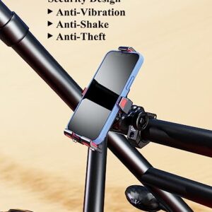 BRCOVAN Aluminum Alloy UTV Phone Holder with Vibration Dampener & High-Speed Secure Lock, Metal Anti-Shake UTV Roll Bar Cellphone Mount Fit Roll Cage 1.5/1.65/1.75/1.85/2 inch, for 4.7''-7.2'' Phones