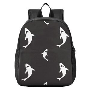 kfbe black white shark kids backpack preschool toddler bookbag backpack for girls boys school bags s 20844490