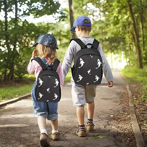 KFBE Black White Shark Kids Backpack Preschool Toddler Bookbag Backpack for Girls Boys School Bags S 20844490