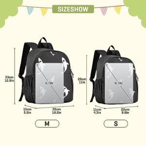 KFBE Black White Shark Kids Backpack Preschool Toddler Bookbag Backpack for Girls Boys School Bags S 20844490