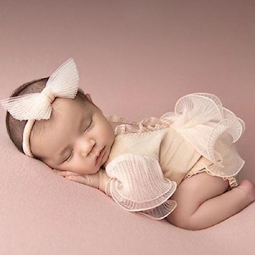 ForBaysy Newborn Photography Outfit Baby Girls Photography Props Photo Shoot Ruffles Lace Romper Newborn Costume
