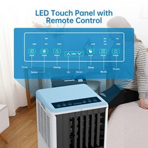 Portable Air Conditioners, SXYCMY 8000 BTU Air Conditioner Portable for Room up to 350 Sq.Ft, 3-in-1 AC Unit with LED Dehumidifier & Fan, Installation Kit & Remote Control for Home, Office