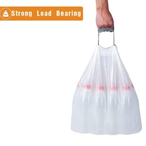 Simplelisa Code V Trash Bags Compatible with Code V Custom Fit Drawstring Trash Bags | 200 Count (Pack of 1) | 1.2 Mil | Heavy Duty White Garbage Liners 4.2-4.8 Gallon / 16-18 Liter