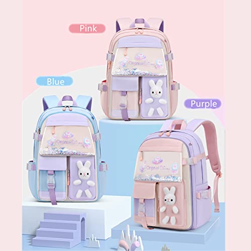 VIDOSCLA Kawaii Kids Girls Backpack Elementary Students Book Bag Primary School Bag for Teens