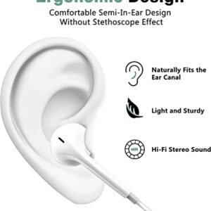 [2 Pack]iPhone Headphones [Apple MFi Certified] Apple Earbuds Wired with 3.5mm Earphones (Built-in Microphone & Volume Control) Compatible with iPhone/iPad/iPod/PC, MP3/4 and Other 3.5mm Jack Devices