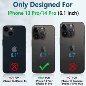 FNTCASE for iPhone 14-Pro/13-Pro Phone Case: 13 Pro Cases & 14 Pro Case Military Grade Drop Proof Mobile Cover with Kickstand | Rugged Shockproof Protective Cell Phonecase for Apple 14pro/13pro 6.1''