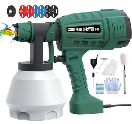 Paint Sprayer, Electric Paint Spray Gun, 700W HVLP Spray Gun with 6 Nozzles & 3 Spray Patterns, Easy to Clean, for Home Interior and Exterior, Painting Projects, Wall, Fence, Furniture, Cabinet