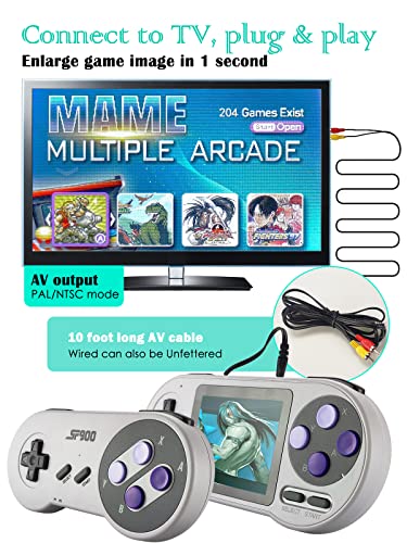 Fadist Handheld Game Console, Portable Retro Game Console, Built in 6000+ Classic Games,3.0 inch IPS Screen,Support for 2 Player,Connecting to TV， Ideal Gift for Kids, Adult, Friend, Lover