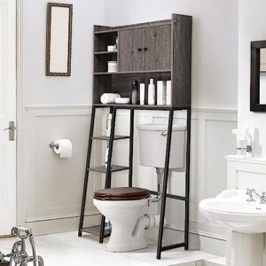 flyzc over the toilet storage cabinet, over toilet bathroom organizer with toilet paper holder stand, bathroom storage cabinet over toilet, over toilet storage shelf rack for bathroom storage