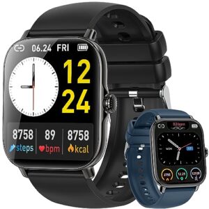 zhizhi smart watch for men women: fitness tracker bluetooth (make/answer call) waterproof smartwatch android phone iphone digital sport running watches health sleep heart rate monitor step counter