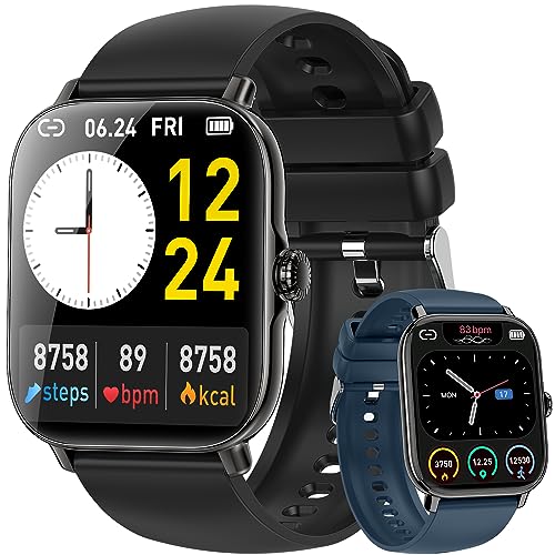 Zhizhi Smart Watch for Men Women: Fitness Tracker Bluetooth (Make/Answer Call) Waterproof Smartwatch Android Phone iPhone Digital Sport Running Watches Health Sleep Heart Rate Monitor Step Counter