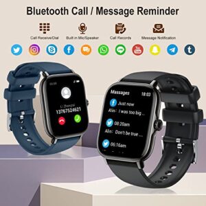 Zhizhi Smart Watch for Men Women: Fitness Tracker Bluetooth (Make/Answer Call) Waterproof Smartwatch Android Phone iPhone Digital Sport Running Watches Health Sleep Heart Rate Monitor Step Counter