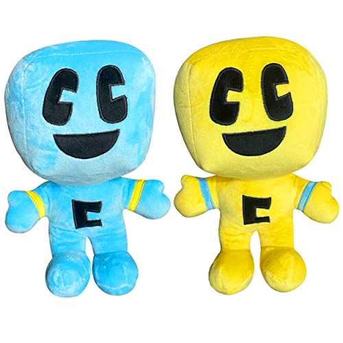 YESLAIFU 11 Inch Creeper Plush Toys,Block Master（2023 New Plush） The Best Gift for Kids (Blue+Yellow)