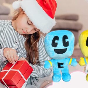 YESLAIFU 11 Inch Creeper Plush Toys,Block Master（2023 New Plush） The Best Gift for Kids (Blue+Yellow)