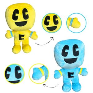 YESLAIFU 11 Inch Creeper Plush Toys,Block Master（2023 New Plush） The Best Gift for Kids (Blue+Yellow)