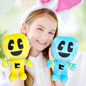 YESLAIFU 11 Inch Creeper Plush Toys,Block Master（2023 New Plush） The Best Gift for Kids (Blue+Yellow)