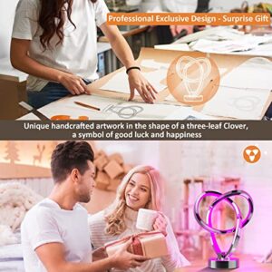 airnasa Modern Table Lamps, Touch Control Dimmable LED Spiral Table Lamp, 7 Colors 10 Light Modes Small Bedside Lamp, Modern Nightstand Lamp for Living Room Bedroom, Unique & Cool Lamps for Gift