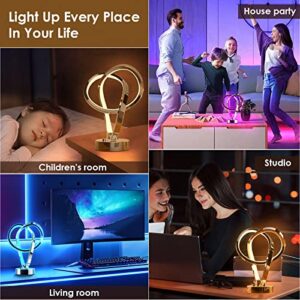 airnasa Modern Table Lamps, Touch Control Dimmable LED Spiral Table Lamp, 7 Colors 10 Light Modes Small Bedside Lamp, Modern Nightstand Lamp for Living Room Bedroom, Unique & Cool Lamps for Gift