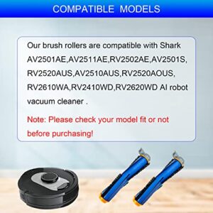 Zerlimb 2 Pack AV2501S Brush Roller Replacement Compatible with Shark AV2501AE AV2501S RV2502AE AV2511AE RV2610WA RV2610WD RV2620WD RV2520AOUS AV2510AOUS AI Robot Vacuum Brush