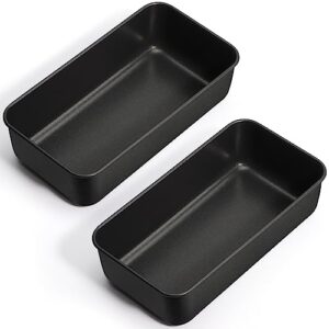 p&p chef non-stick loaf pan set of 2, 9 x 5 inch, stainless steel cored bread pan tin for homemade bread/meatloaf/lasagna/pound cake, easy release & easy clean, nontoxic & durable