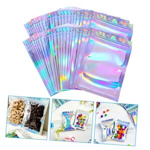 Dime Bag 100pcs Plastic Bag Glitter Earrings Bead Earrings Food Storage Resealable Tea Storage Reusable Self Lock Bag Storage Bag Necklace Wrapping Bag Container Symphony Abs