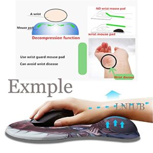 OMYOPPAI Anime Dehya Oppai 3D Mousepad with Silicone Gel Genshin Impact Mice Pad Animation Big Breast Chest Pad for Otaku's Gift, Wrist Cushion Mouse Pad Mat (Uncensored)
