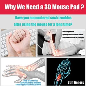 OMYOPPAI Anime Dehya Oppai 3D Mousepad with Silicone Gel Genshin Impact Mice Pad Animation Big Breast Chest Pad for Otaku's Gift, Wrist Cushion Mouse Pad Mat (Uncensored)