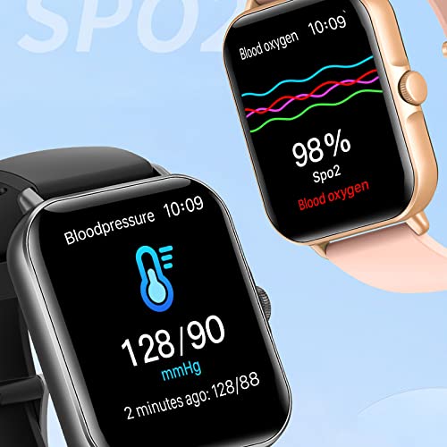 Smart Watch for Android Phones Text and Call, Smart Watch with Text and Call Answer for iOS Phones Compatible Fitness Tracker with Heart Rate, Sleep, Blood Oxygen, Step Counter for Men Women, IP67#