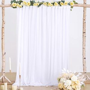 White Backdrop Curtains Sheer Tulle Backdrop for Parties 5ftx7ft Baby Shower Background for Wedding Party Ceremony Photo Backdrop