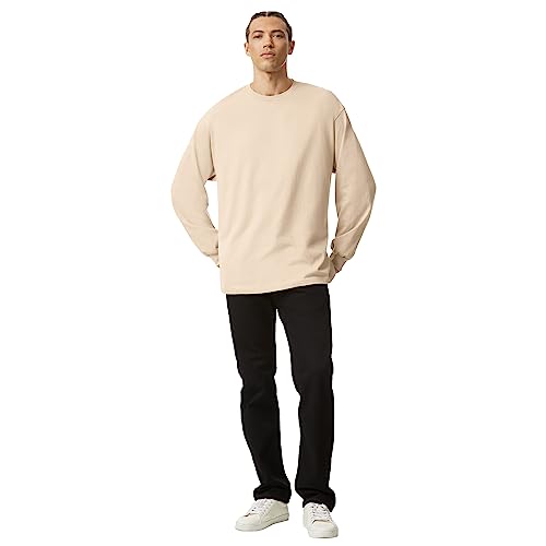 American Apparel Unisex Long Sleeve Tee, Style G1304, 2-Pack, Sand (2-Pack), Large