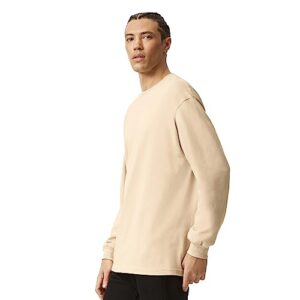 American Apparel Unisex Long Sleeve Tee, Style G1304, 2-Pack, Sand (2-Pack), Large