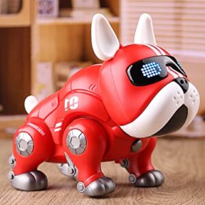 Robot Dog Toy Robotic Puppy Dog for Kids, Electronic Pets Bulldog for Kids 3-8, can Dance and LED Eyes, act Like a Real Dog, robo Dog Gifts and Kids Mate